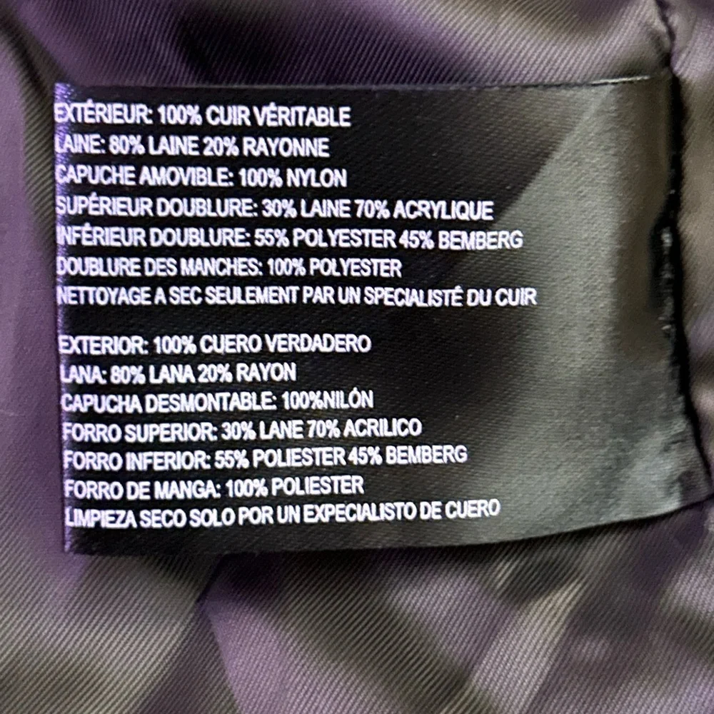 *BERNARDO Genuine Leather Moto Jacket w/ Detachable Hood – Size‎ S - Picture 13 of 15